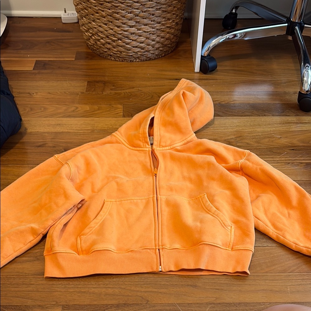 TNA Cozy Fleece Hoodie in Vibrant Orange